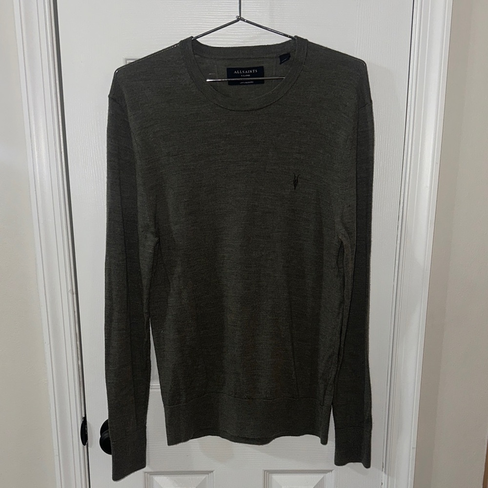 All Saints Grey Crewneck Sweater